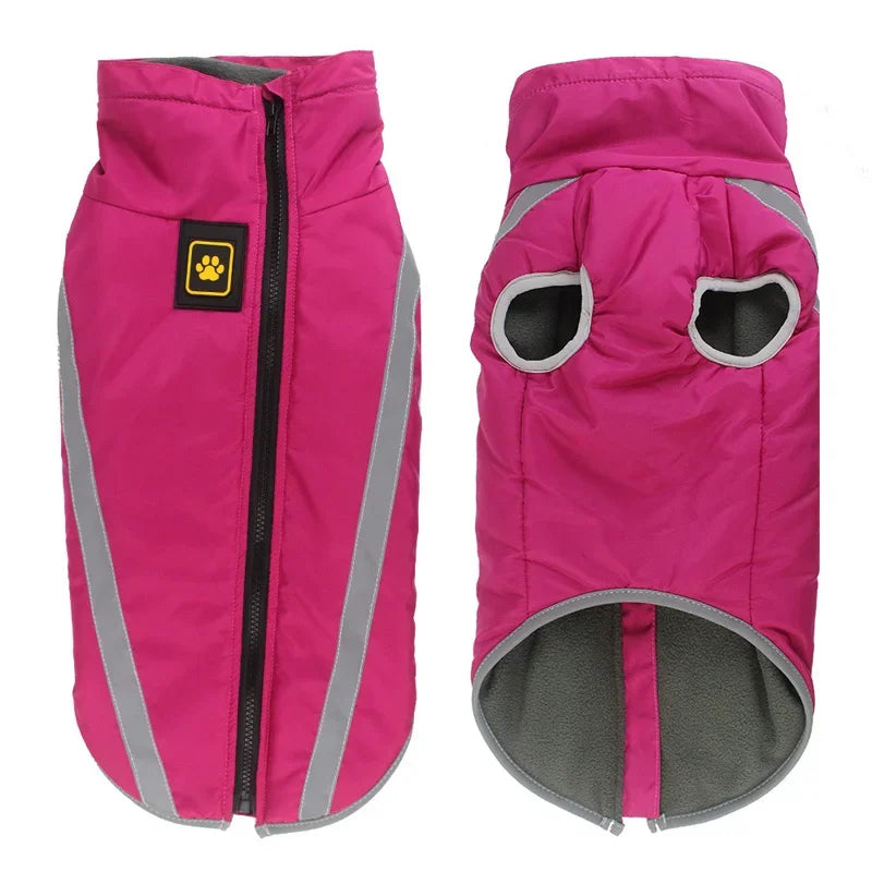 Waterproof Dog Coat Padded Fleece Jacket Reflective Safety For Dogs