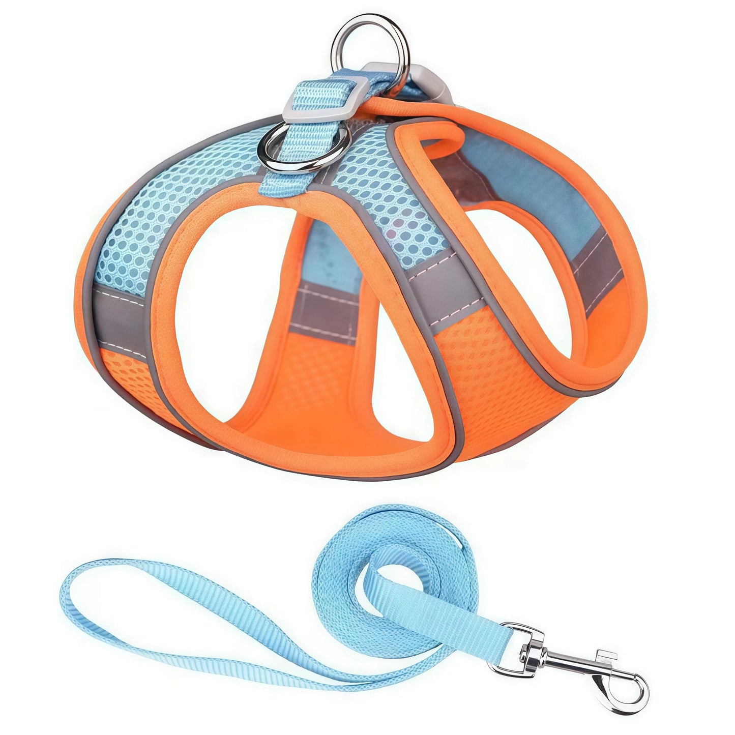 Dog Harness And Leash Set Reflective Adjustable Small Medium Dogs