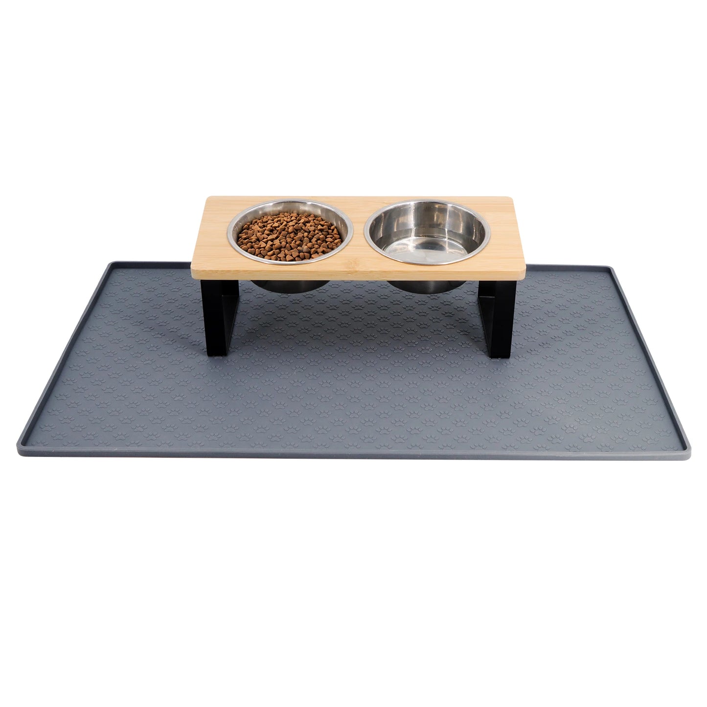 Elevated Cat Bowls 15 Degree Tilt With Stand Stainless Bowls