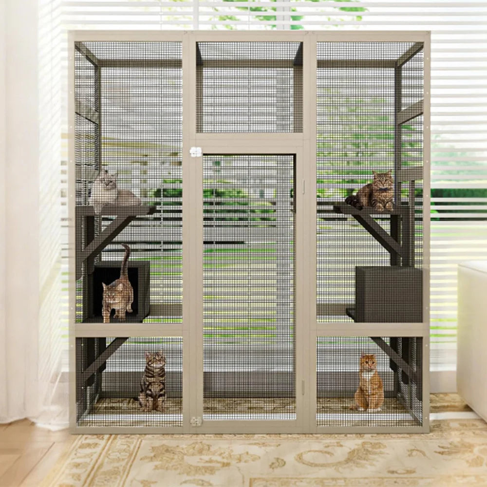 HiMIS Walk In Catio Outdoor Cat House Waterproof Enclosure