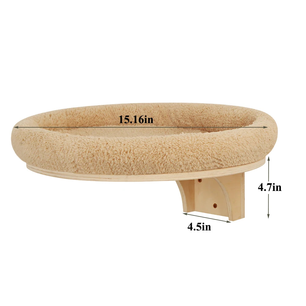 PETRAVEL Cat Wall Mounted Climbing Ladder Hammock Scratching Post
