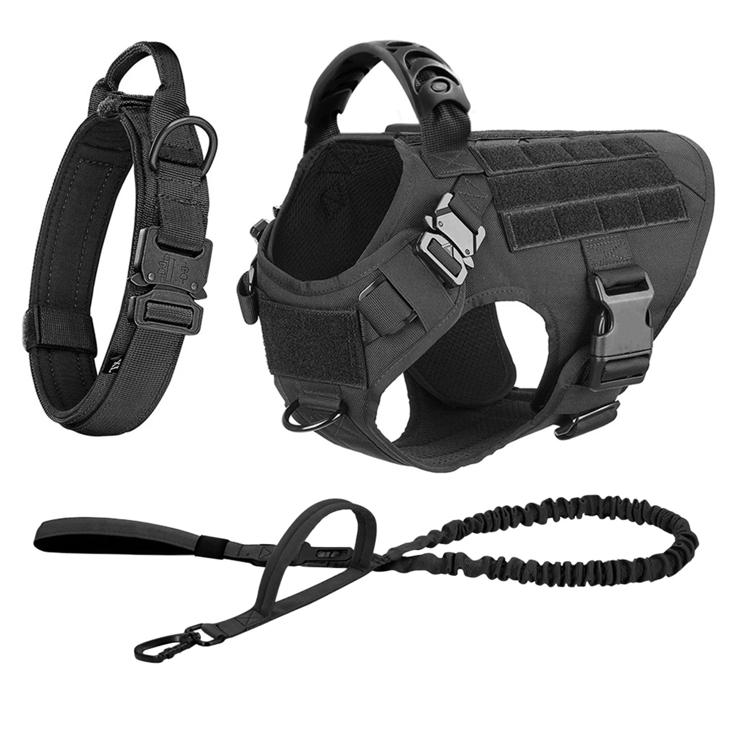 Dog Harness And Leash Set For German Shepherd And Malinois