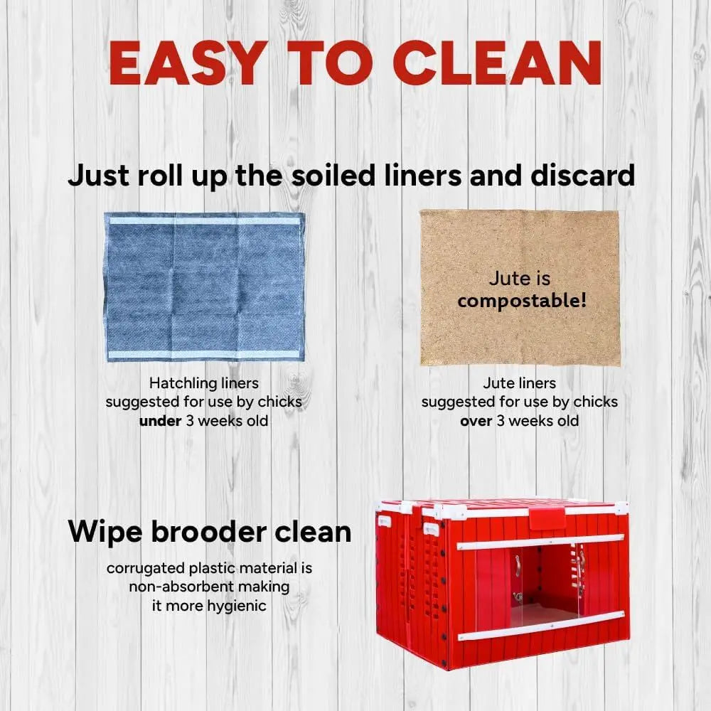 Foldable Chick Brooder With Easy Clean Liners For Indoor Use