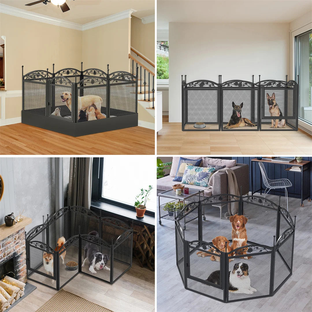 BINGOPAW 8 Panel DIY Heavy Duty Dog Playpen For Outdoor And Indoor Training