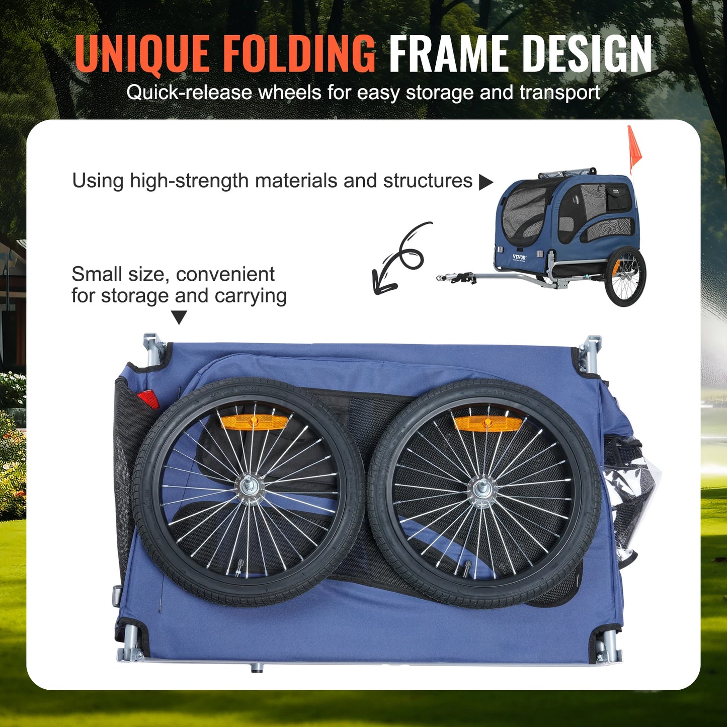 SucceBuy 100lbs Pet Cart Bicycle Carrier For Dog Trailer