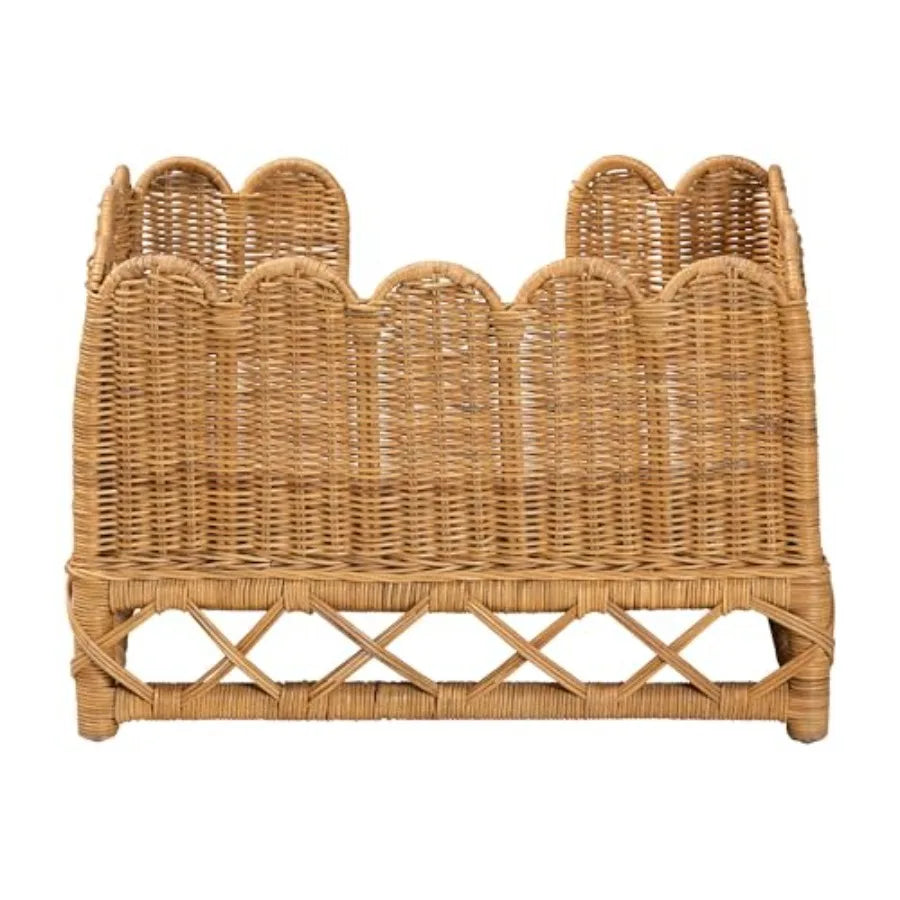 Bohemian Rattan Pet Bed for Indoor Use