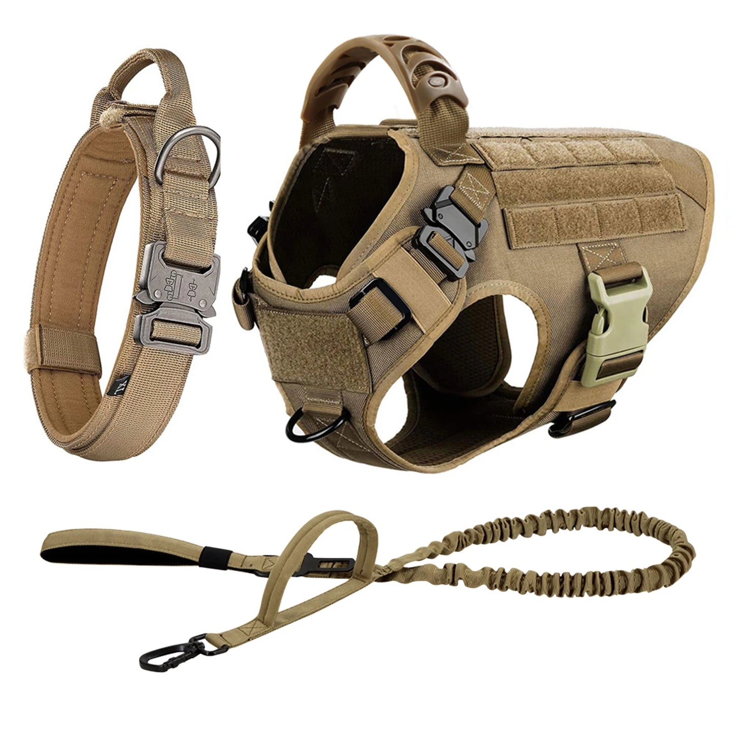 Dog Harness And Leash Set For German Shepherd And Malinois