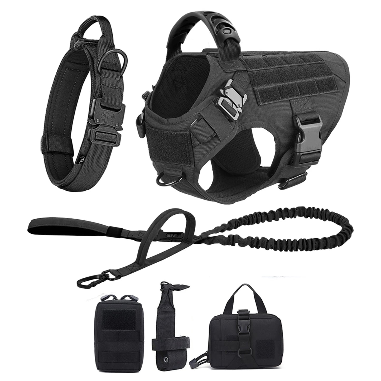 Dog Harness And Leash Set For German Shepherd And Malinois