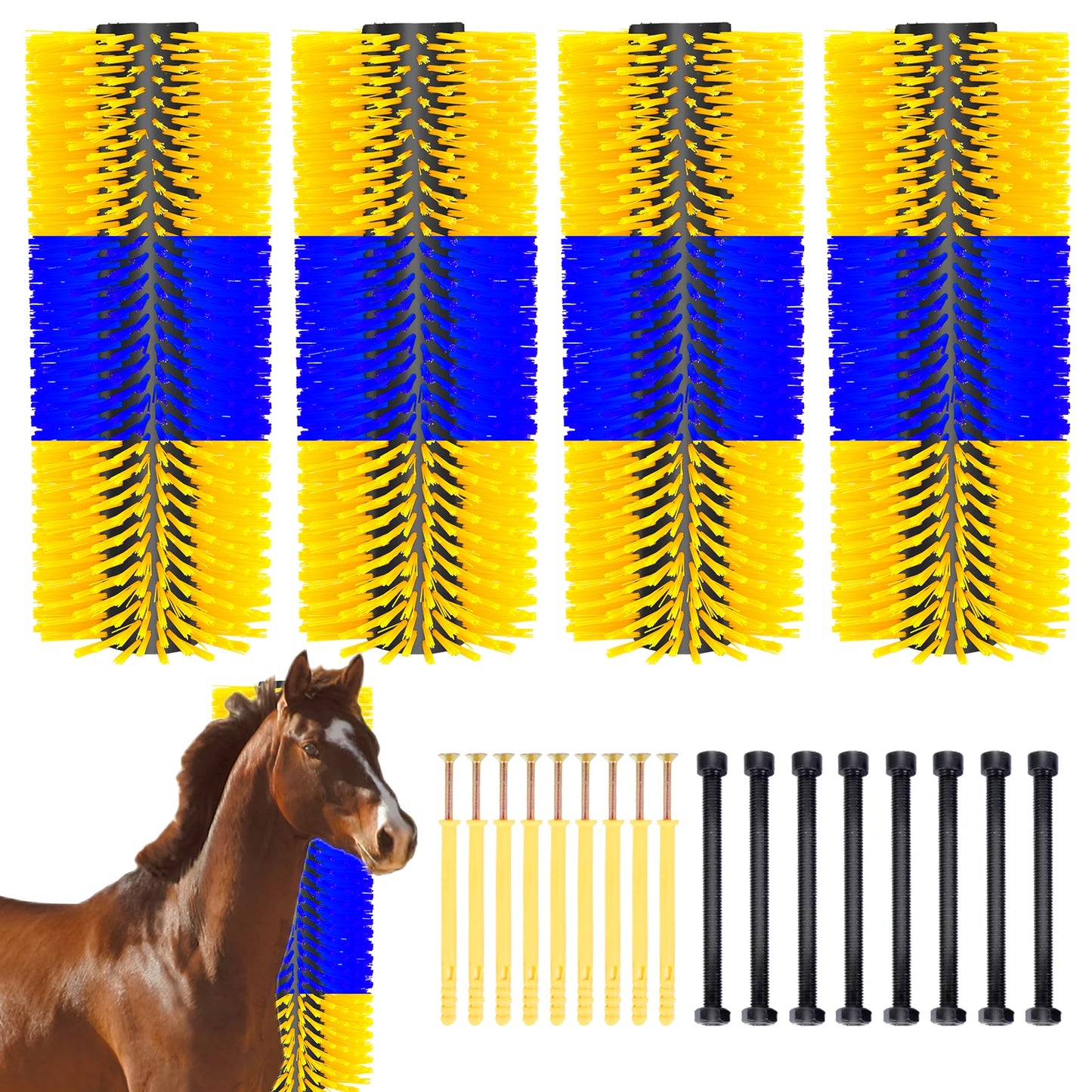 Flexible Heavy Duty Livestock Scratching Brush For Horses And Goats