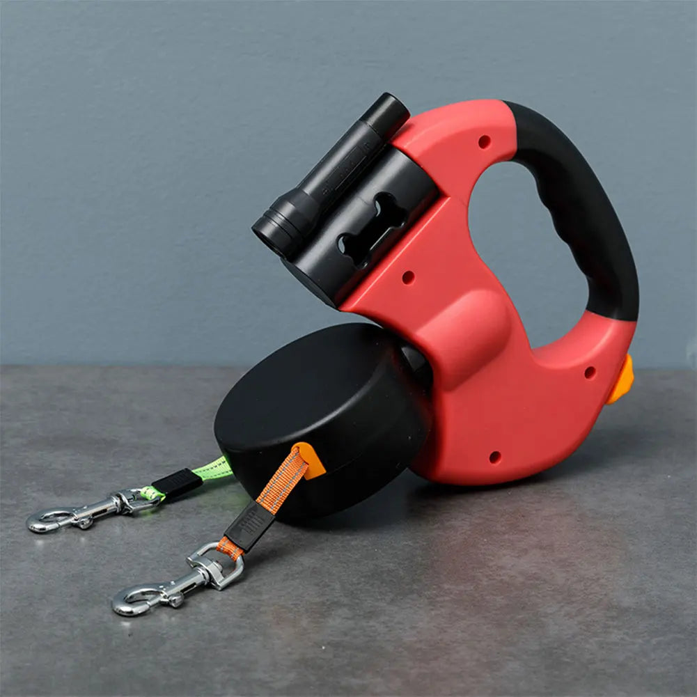 Alloet Double Headed LED Dog Leash With Traction Rope
