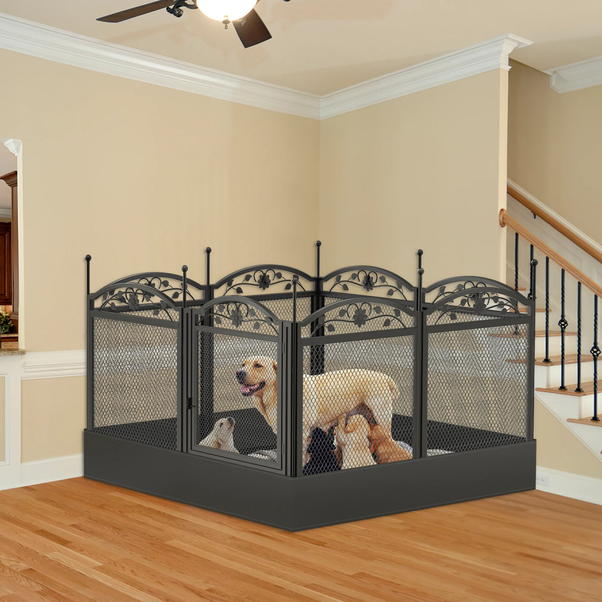 BINGOPAW 8 Panel DIY Heavy Duty Dog Playpen For Outdoor And Indoor Training