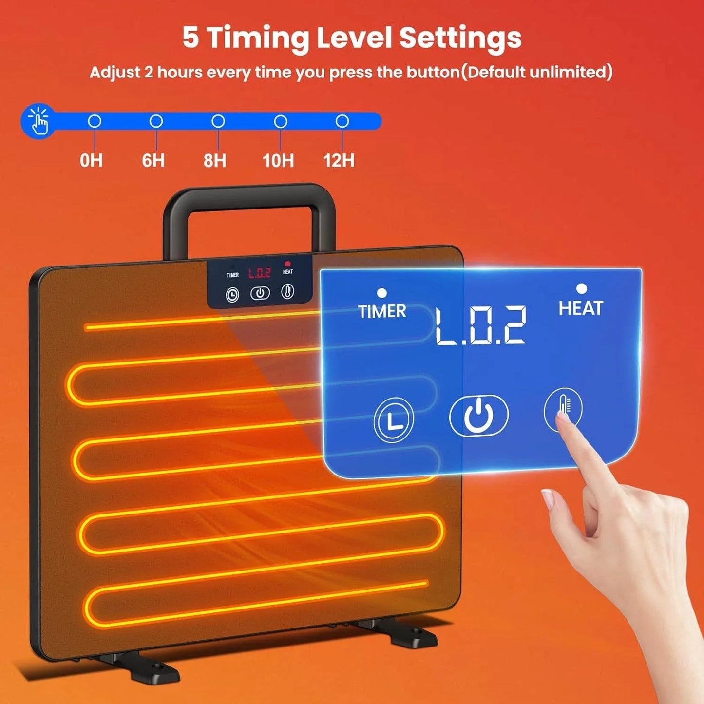 Chicken Coop Heater Thermostatic Poultry Heating Panel Adjustable Temperature