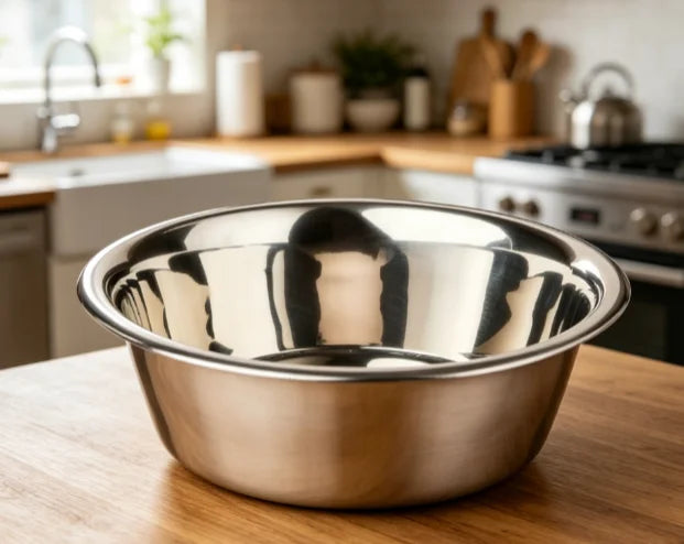 Vibrant Life Stainless Steel Pet Bowl for Dogs and Cats