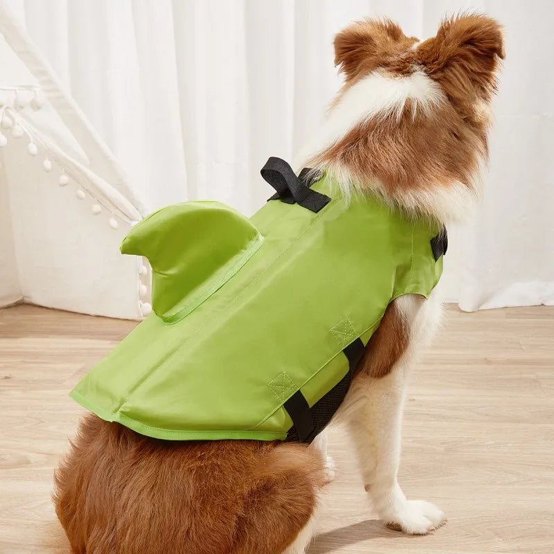 Dog Life Vest Adjustable Buoyancy Swimming Jacket For Pets