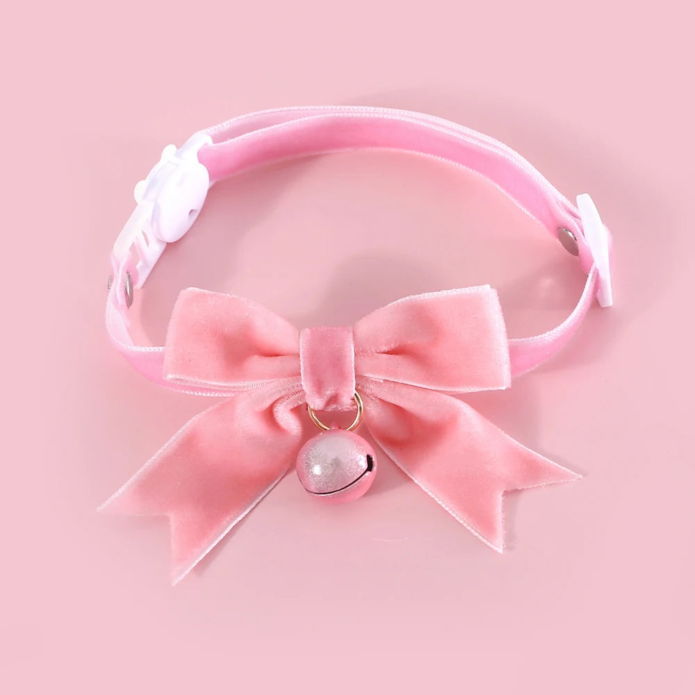 Cute Cats Kitten Lace Bow Collar With Pearl Pendant Jewelry