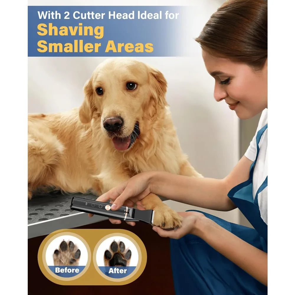 XMSJ Dog Grooming Kit Thick Hair Low Noise Cordless Clippers
