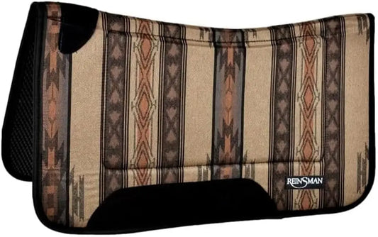 Shock Absorbing Horse Saddle Pad With Spine Relief Channel