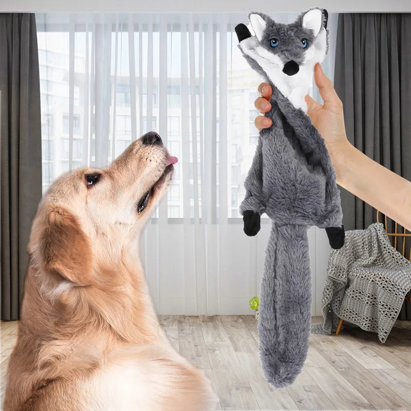 Soft Plush Dog Chew Toy Squeaker Interactive Pet Toy