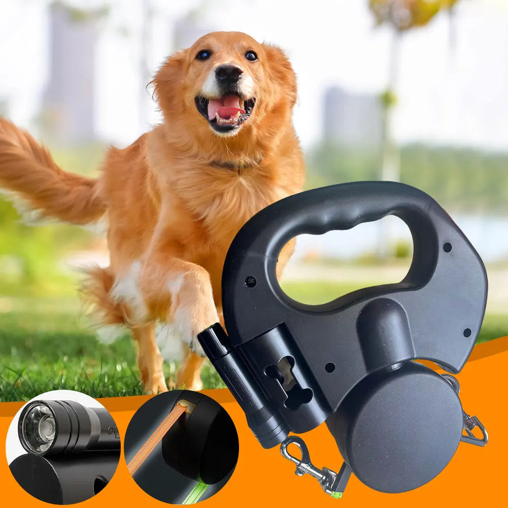 Alloet Double Headed LED Dog Leash With Traction Rope
