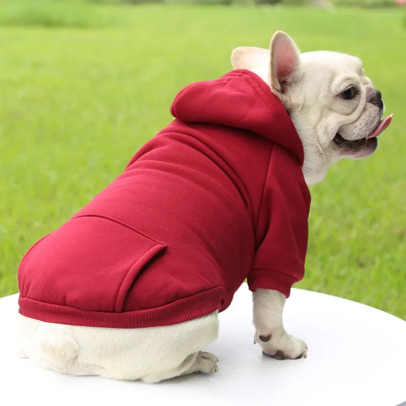 Winter Hooded Dog Sweatshirt For Pets Warm Cozy Coat