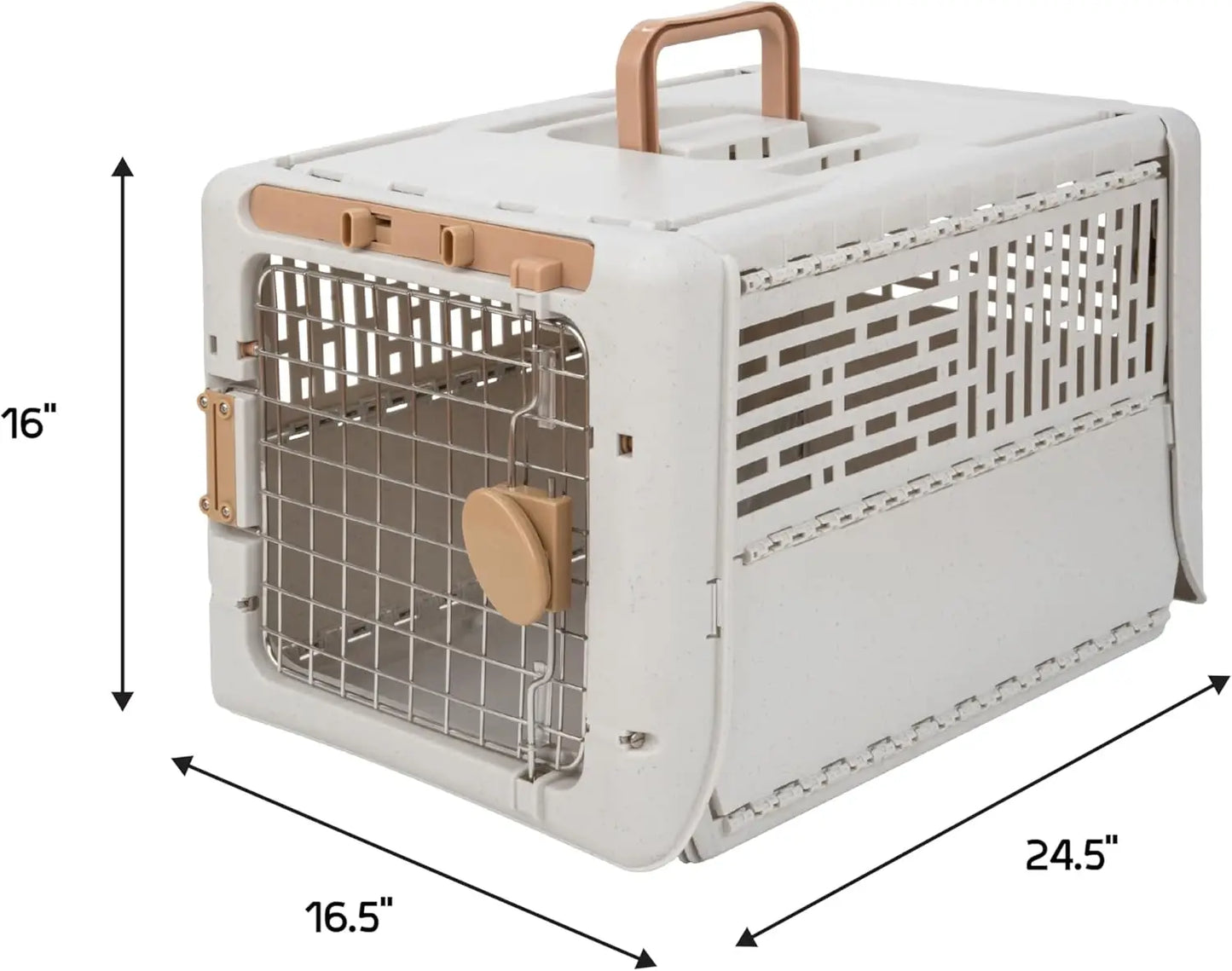 Collapsible Hard Sided Pet Travel Carrier For Dogs And Cats