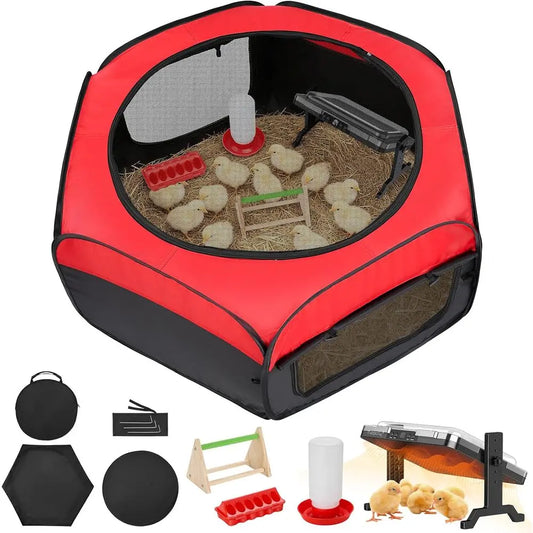 Chick Starter Kit With Heating Plate And Brooder Feeder Waterer
