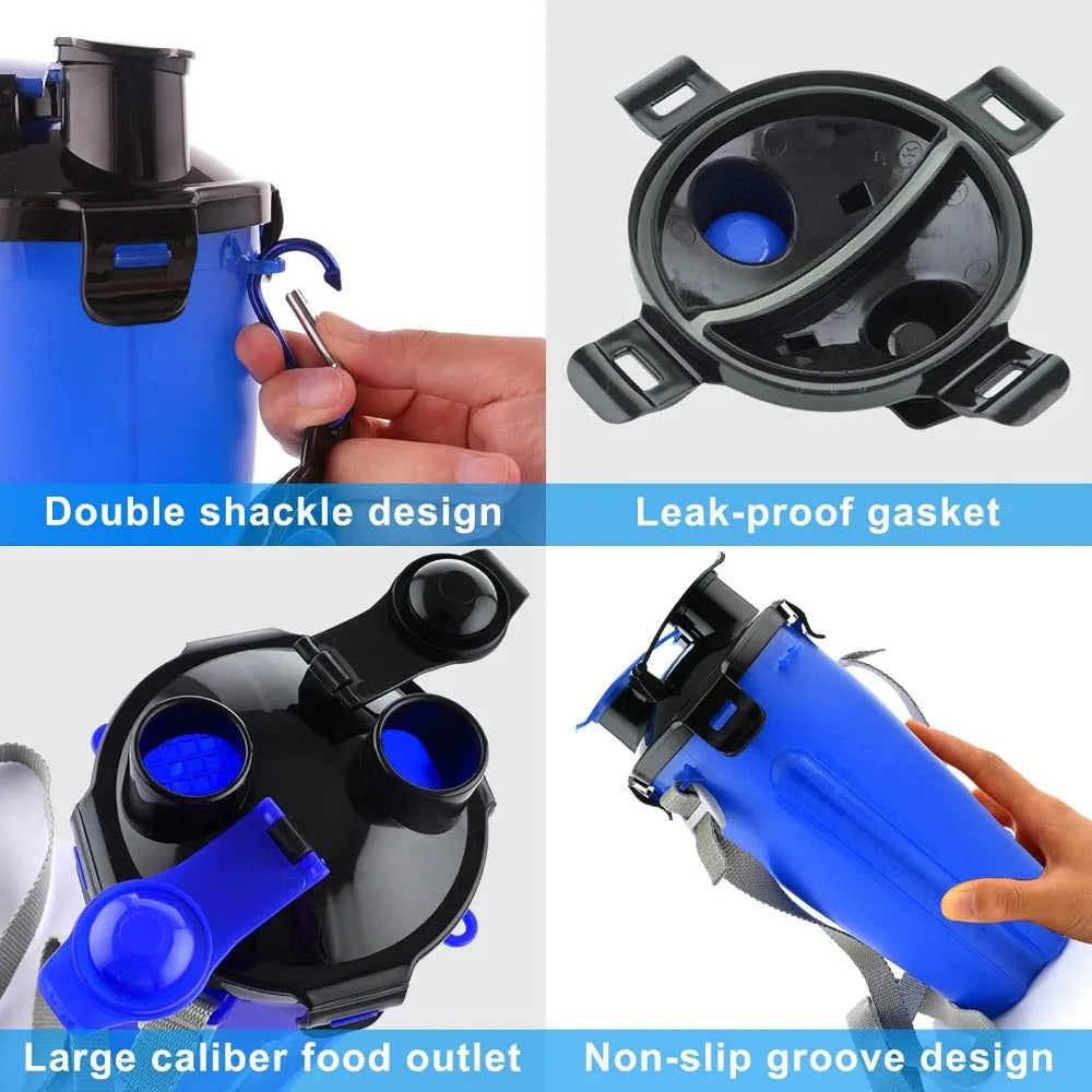2 In 1 Dog Travel Water Bottle With Collapsible Bowls