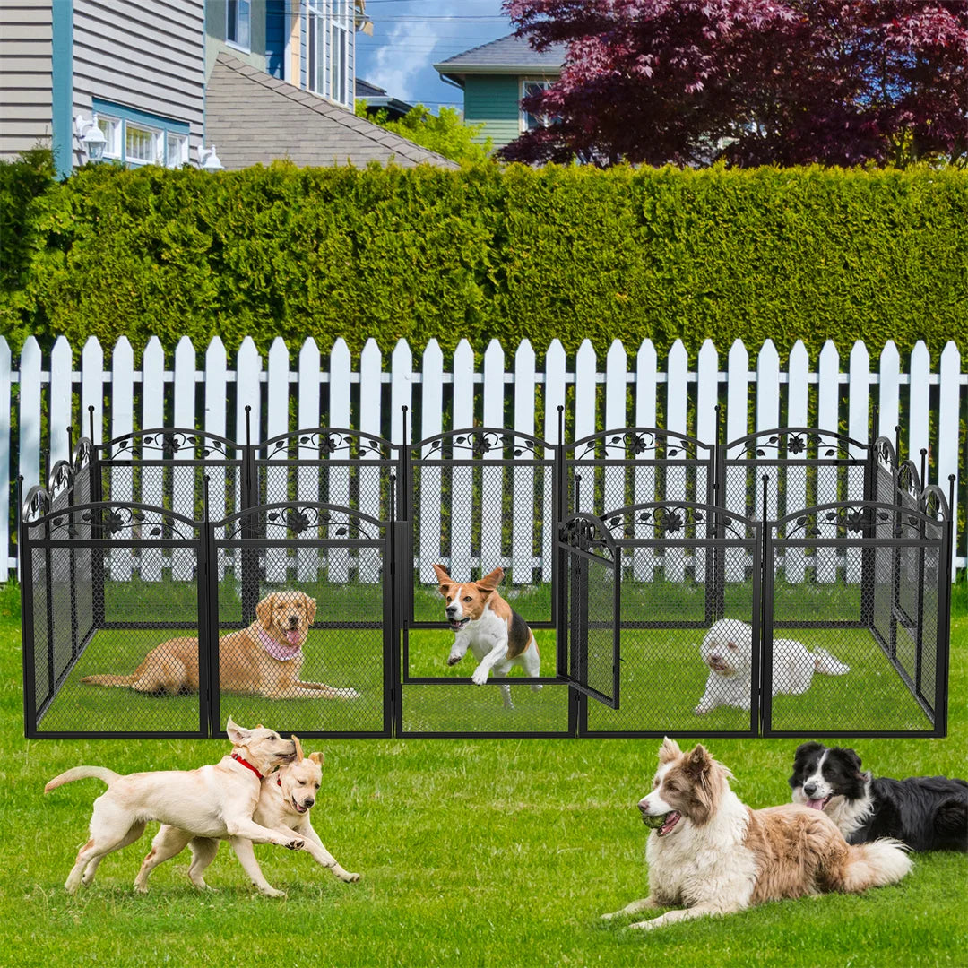 BINGOPAW 8 Panel DIY Heavy Duty Dog Playpen For Outdoor And Indoor Training