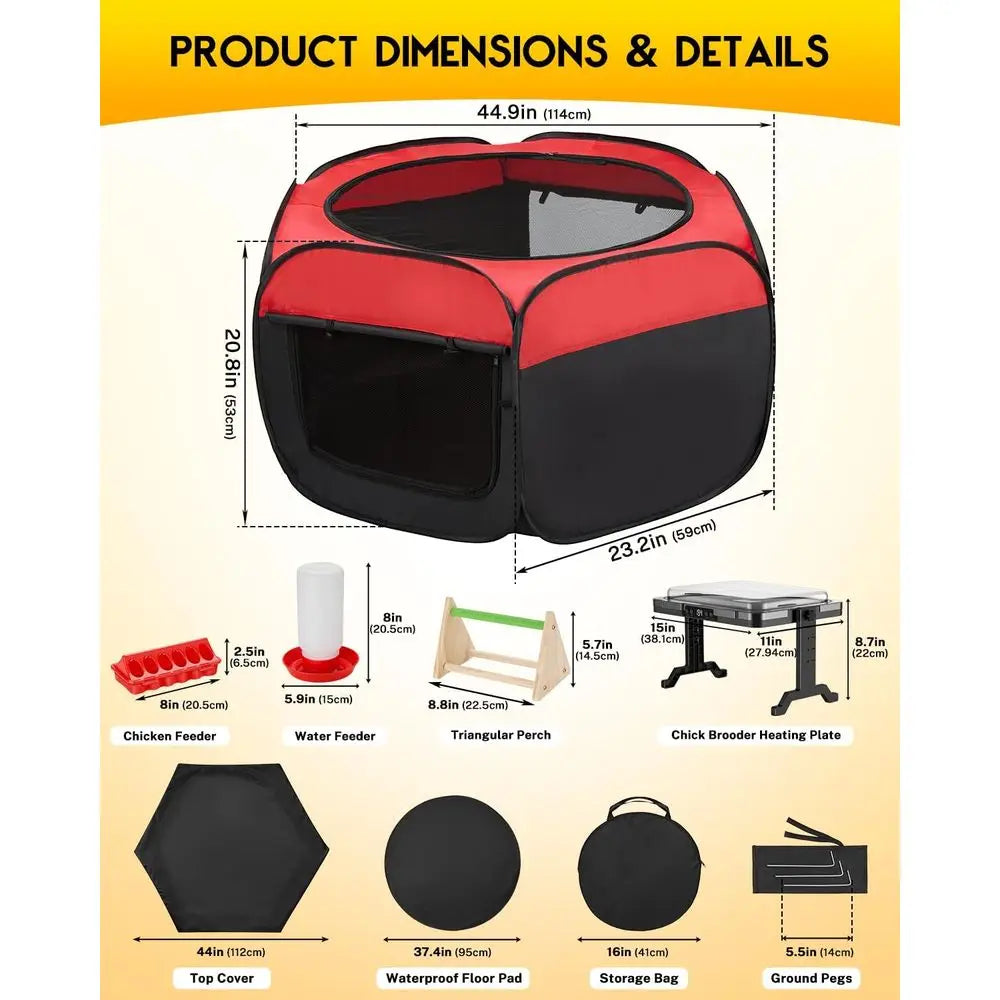 Chick Starter Kit With Heating Plate And Brooder Feeder Waterer