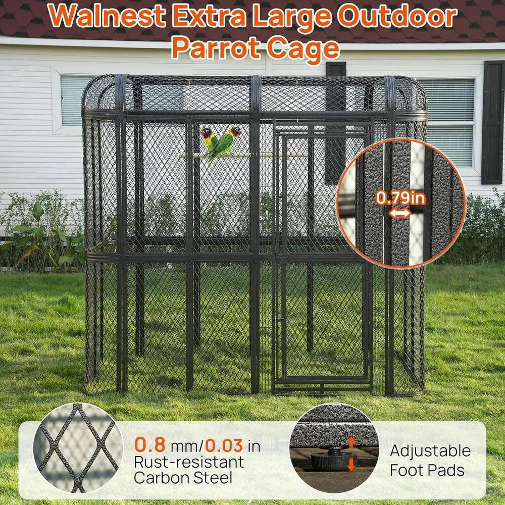 UKMJ Heavy Duty Bird Cage Walk In Aviary For Parrots