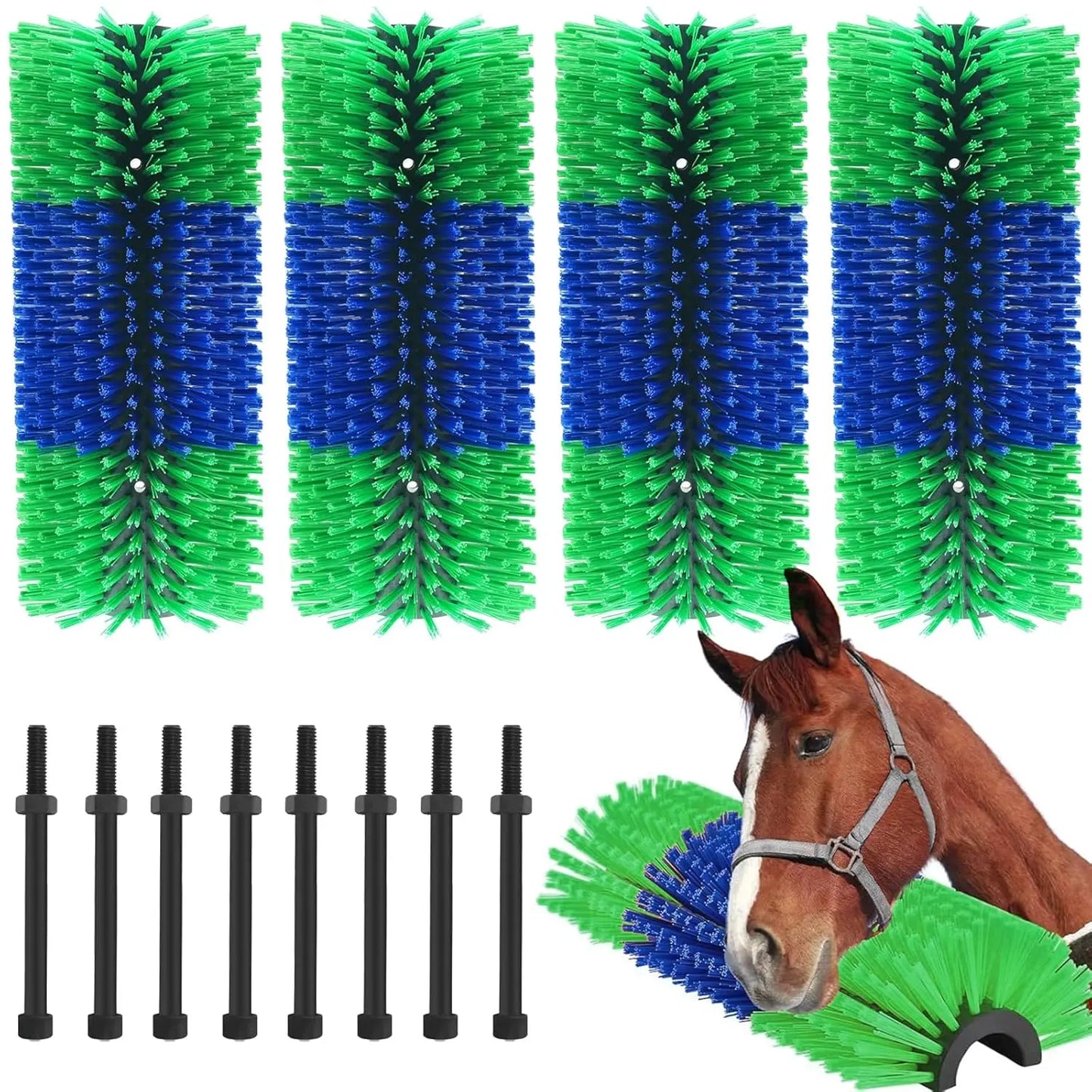 TWISTER.CK Livestock Scratch Brush Kit For Horses Cattle Sheep Pigs