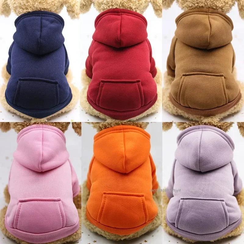 Winter Hooded Dog Sweatshirt For Pets Warm Cozy Coat