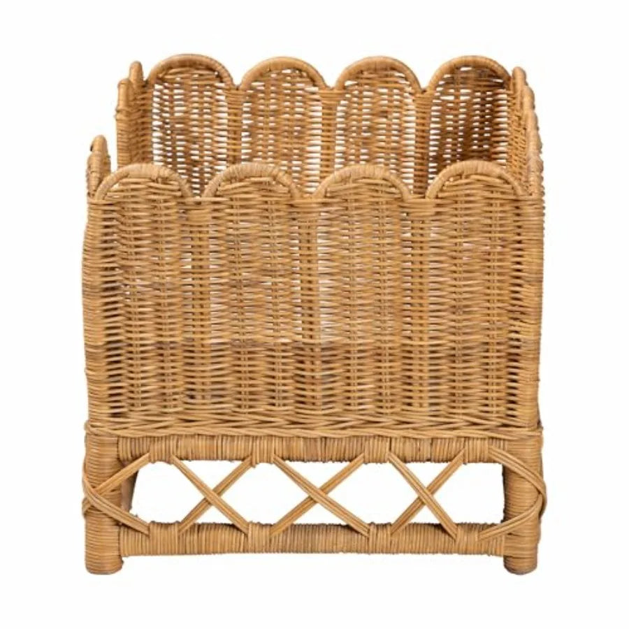 Bohemian Rattan Pet Bed for Indoor Use