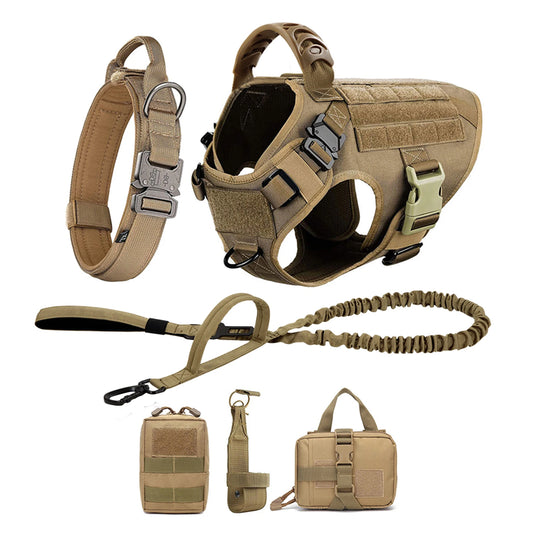 Dog Harness And Leash Set For German Shepherd And Malinois