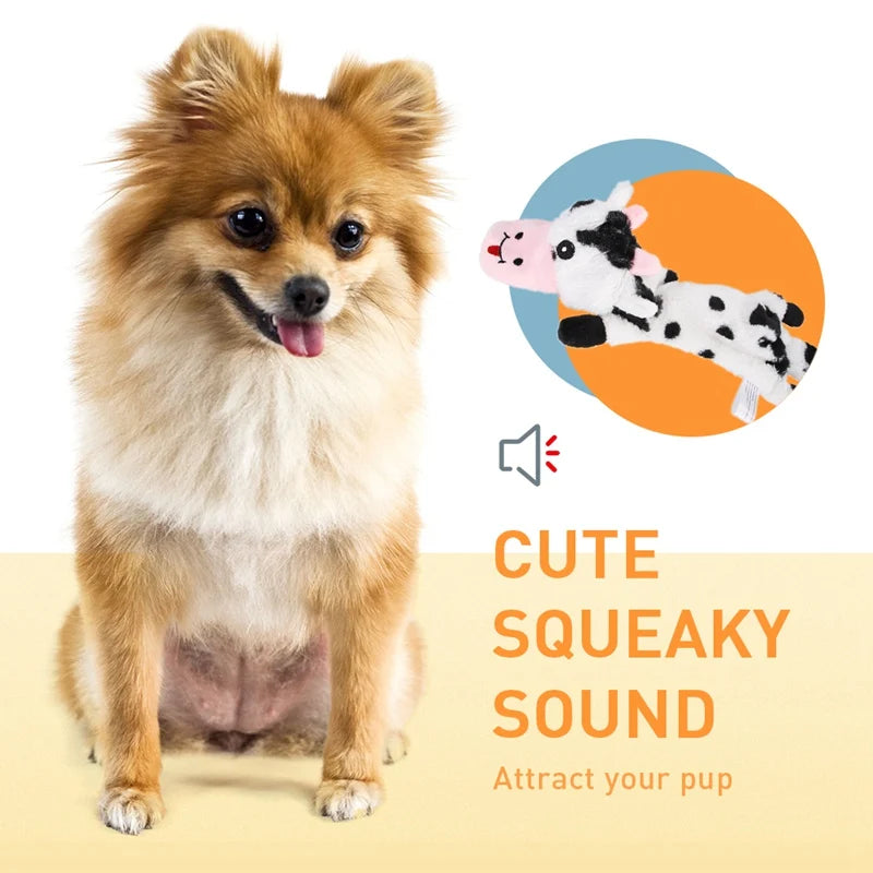 Soft Plush Dog Chew Toy Squeaker Interactive Pet Toy