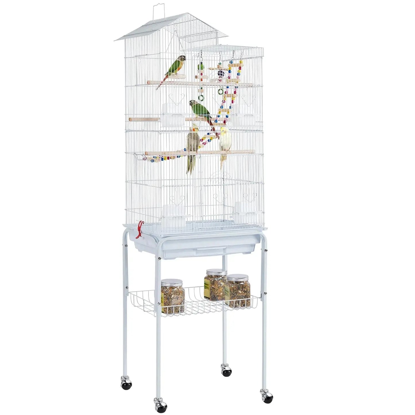 Roof Top Flight Bird Cage For Parakeets And Finches