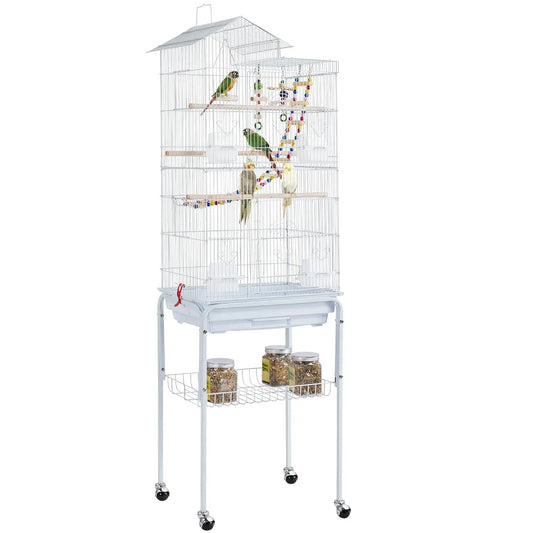 Roof Top Flight Bird Cage For Parakeets And Finches