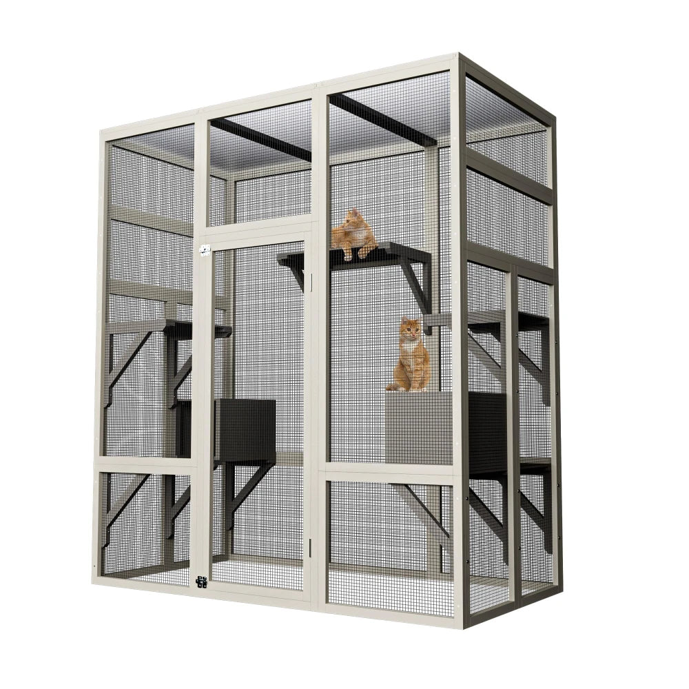 HiMIS Walk In Catio Outdoor Cat House Waterproof Enclosure