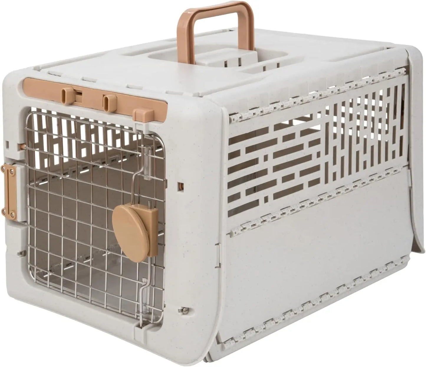 Collapsible Hard Sided Pet Travel Carrier For Dogs And Cats