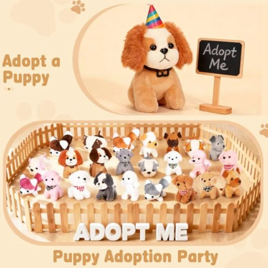 Adopt A Puppy Plush Dog Easter Party Favors Bulk Pack
