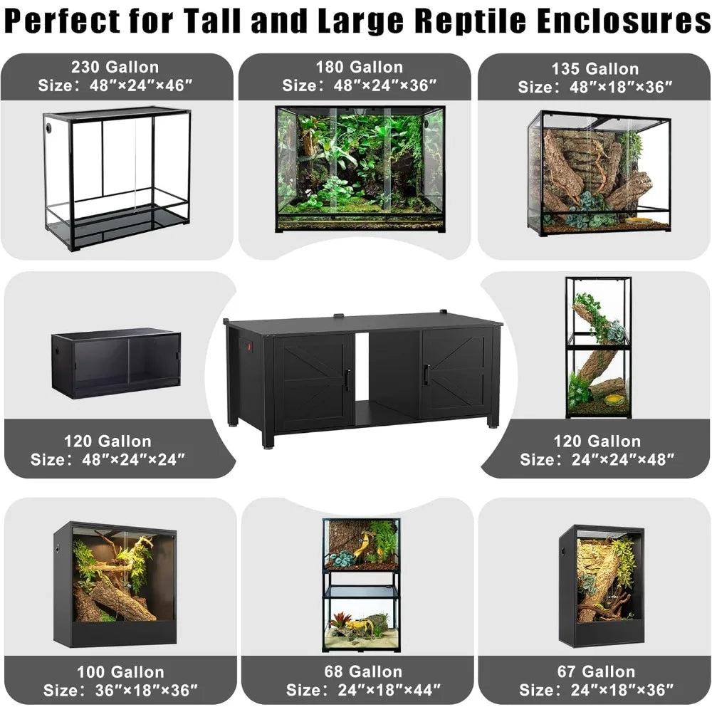 P P Reptile Tank Stand For Tall And Stacked Terrariums