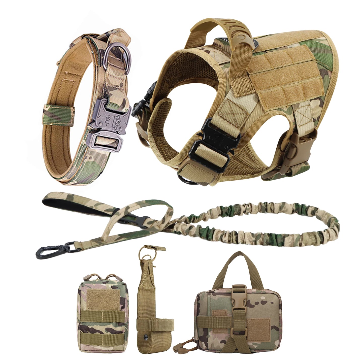 Dog Harness And Leash Set For German Shepherd And Malinois