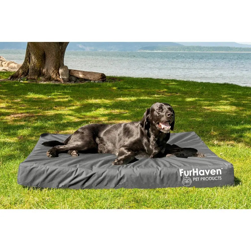 Water Resistant Orthopedic Dog Bed For Indoor Outdoor Logo Print