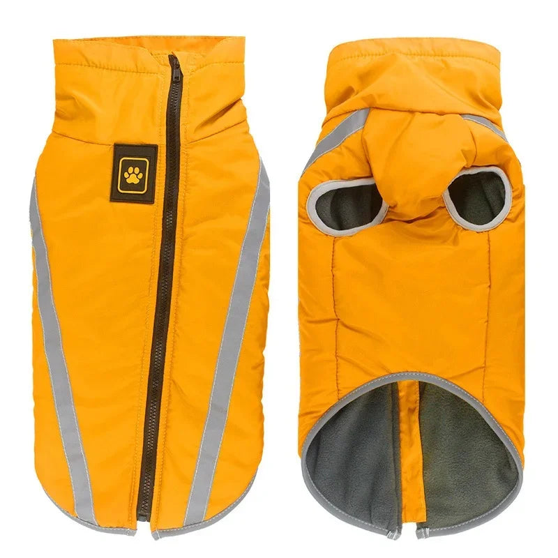 Waterproof Dog Coat Padded Fleece Jacket Reflective Safety For Dogs