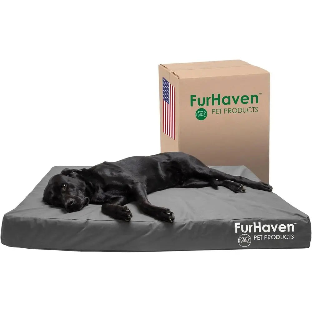 Water Resistant Orthopedic Dog Bed For Indoor Outdoor Logo Print