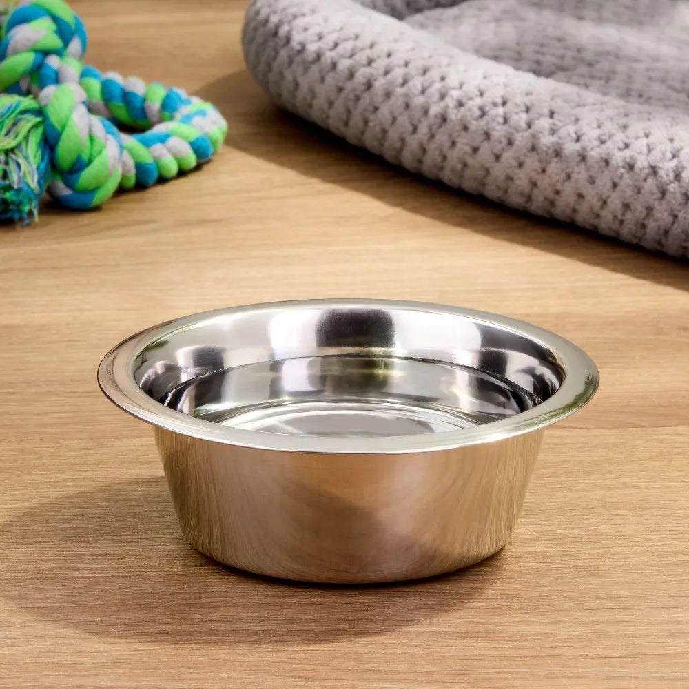 Vibrant Life Stainless Steel Pet Bowl for Dogs and Cats