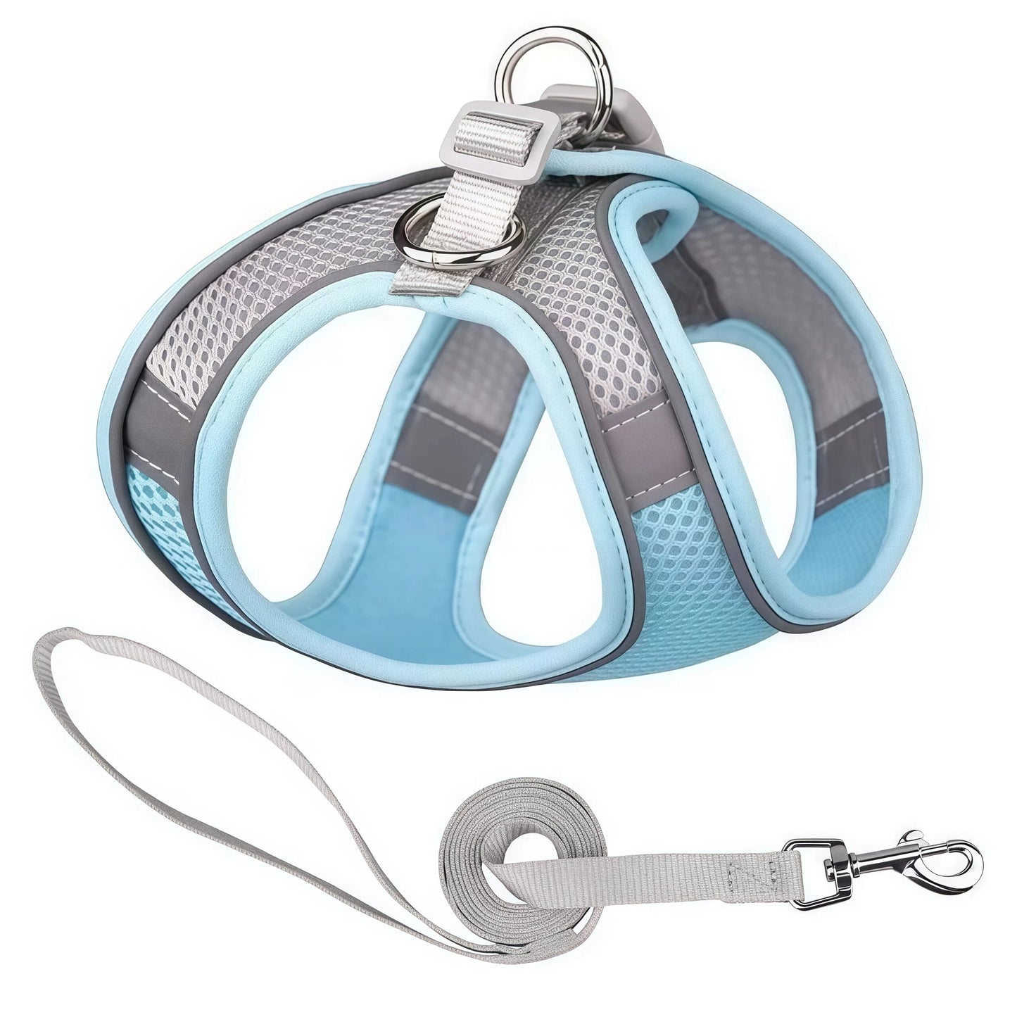 Dog Harness And Leash Set Reflective Adjustable Small Medium Dogs