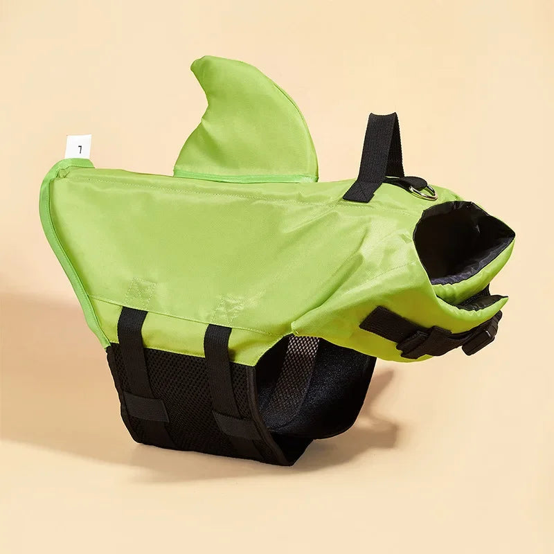 Dog Life Vest Adjustable Buoyancy Swimming Jacket For Pets
