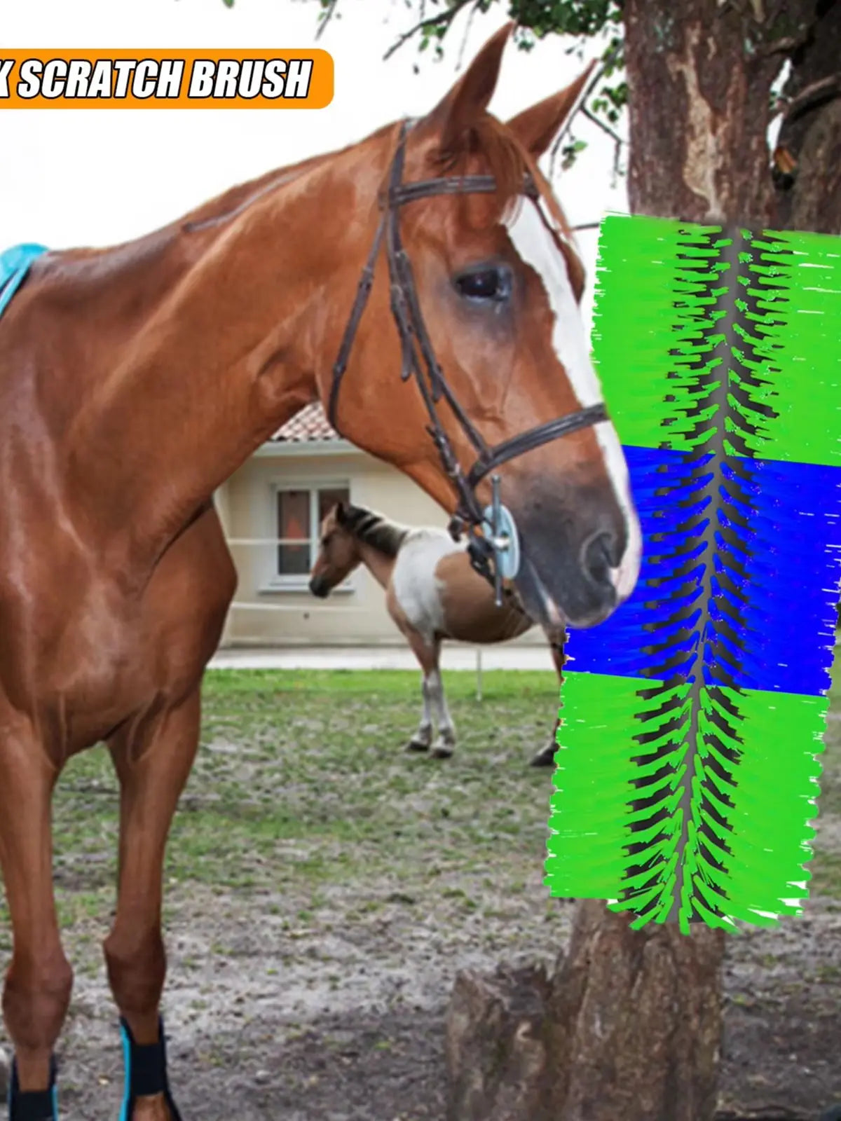 Flexible Heavy Duty Livestock Scratching Brush For Horses And Goats