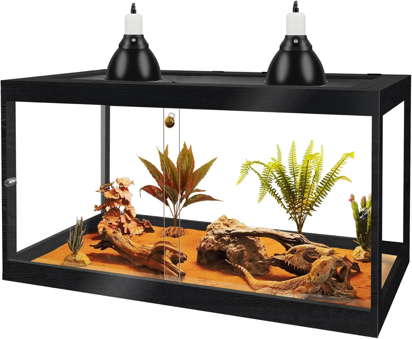 Reptile Enclosure With Mesh Roof And Sliding Door Habitat